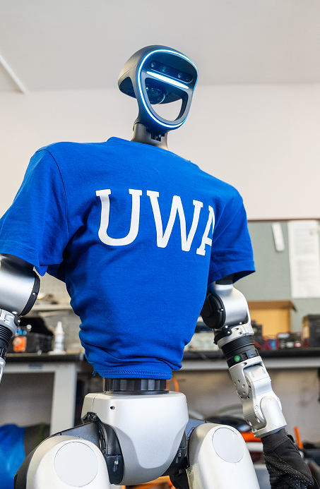 UWA robot standing upright