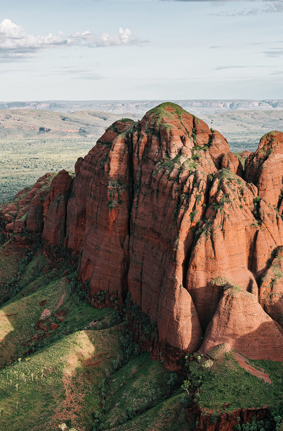 Rugged red peaks of The Ragged Ranges in East Kimberley, Western Australia