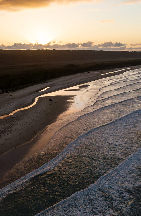 Aerial view, Minjerribah (North Stradbroke Island), Brisbane