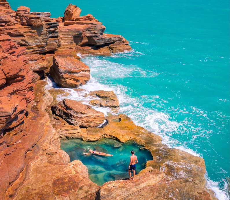 Rock pool Australian coastline