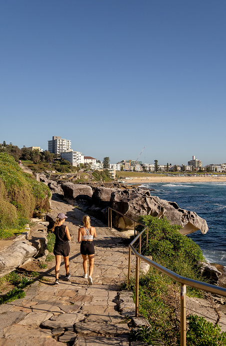 Two females coastal walk, Bronte, NSW
