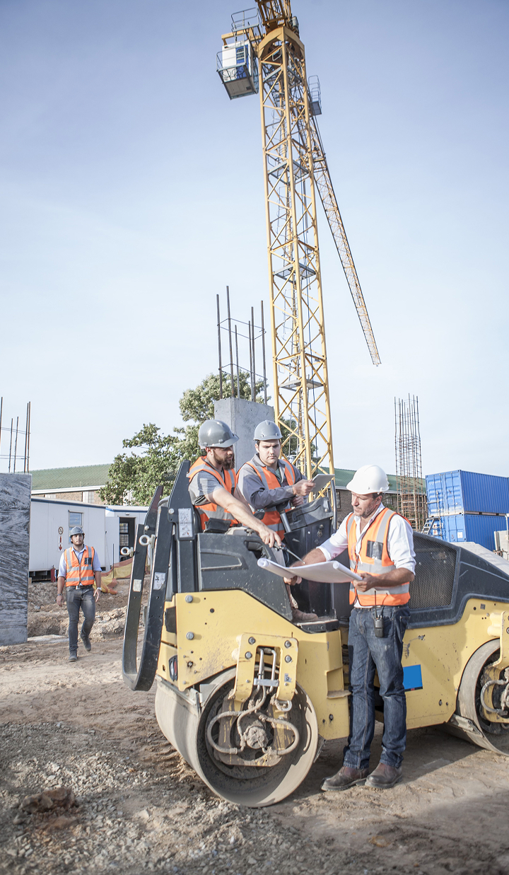 Engineer on building site