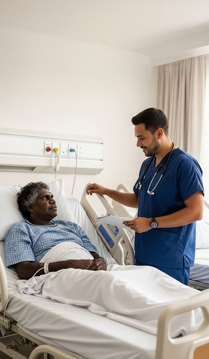 healthcare worker clipboard patient hospital