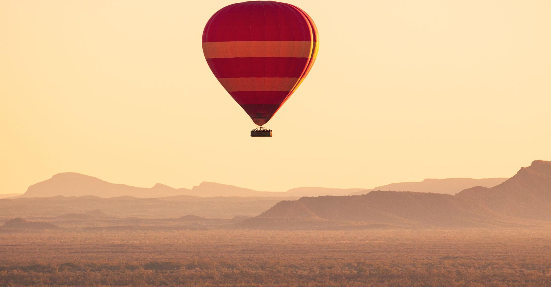 Hot air balloon over Alice Springs, Northern Territory