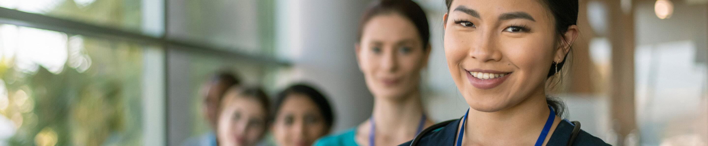 a group of young healthcare workers