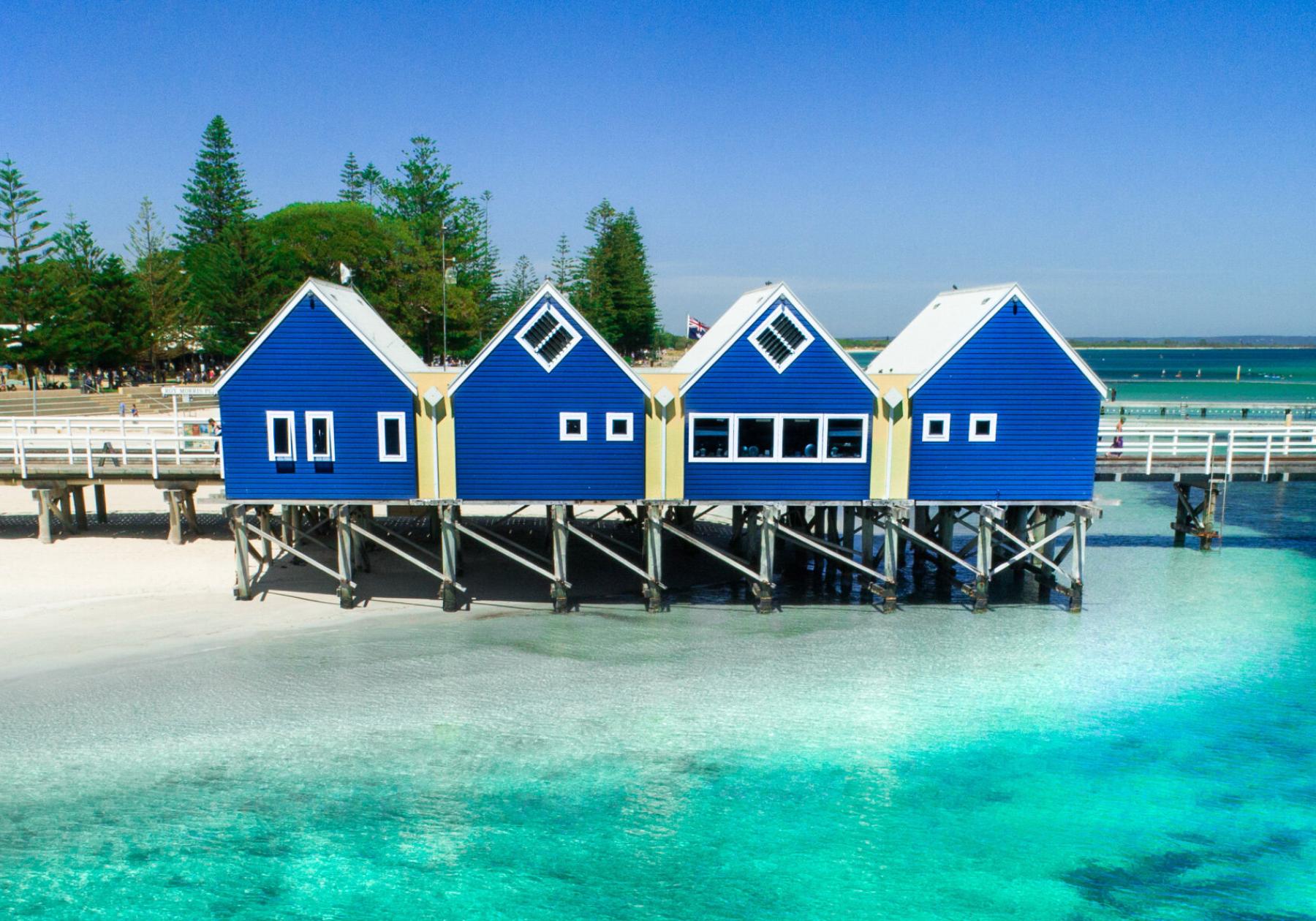 shades of blue and green at the Busselton Jetty
